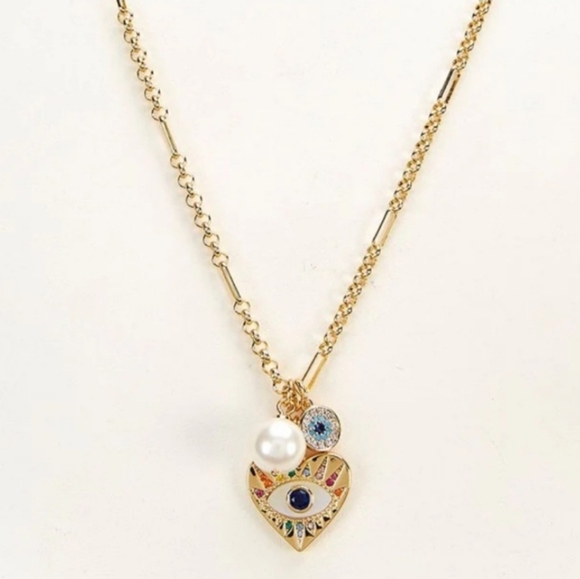 🔹️Kate Spade 🔹️Evil Eye All Seeing Cluster Pendant [$128 Msrp] - Picture 4 of 6